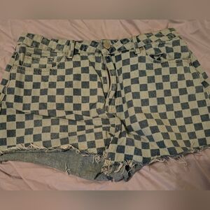 Aqua Checker Shorts